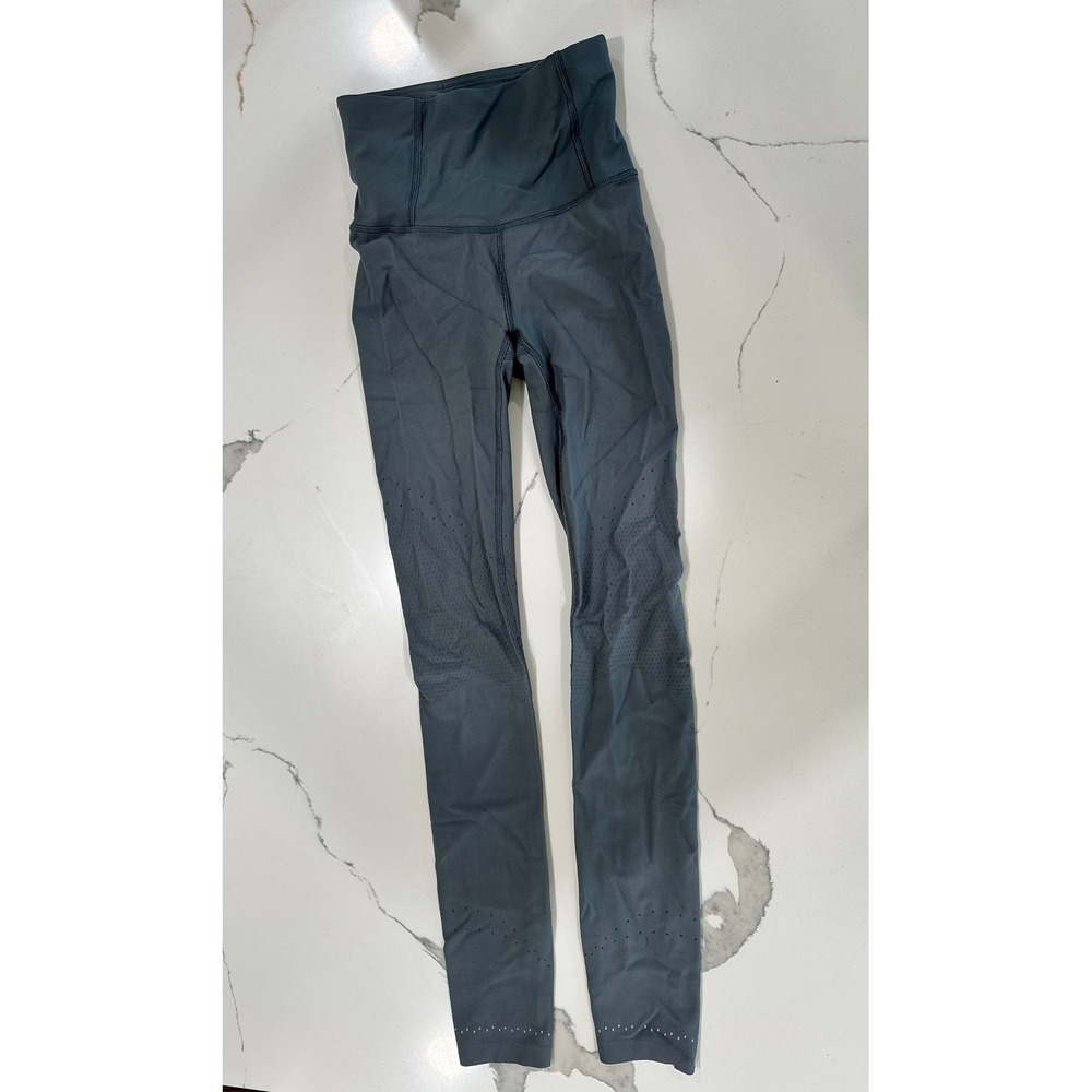 Lululemon Tight‎ Stuff Tight II 25" Grey Laser Cut High Rise Leggings Size 2